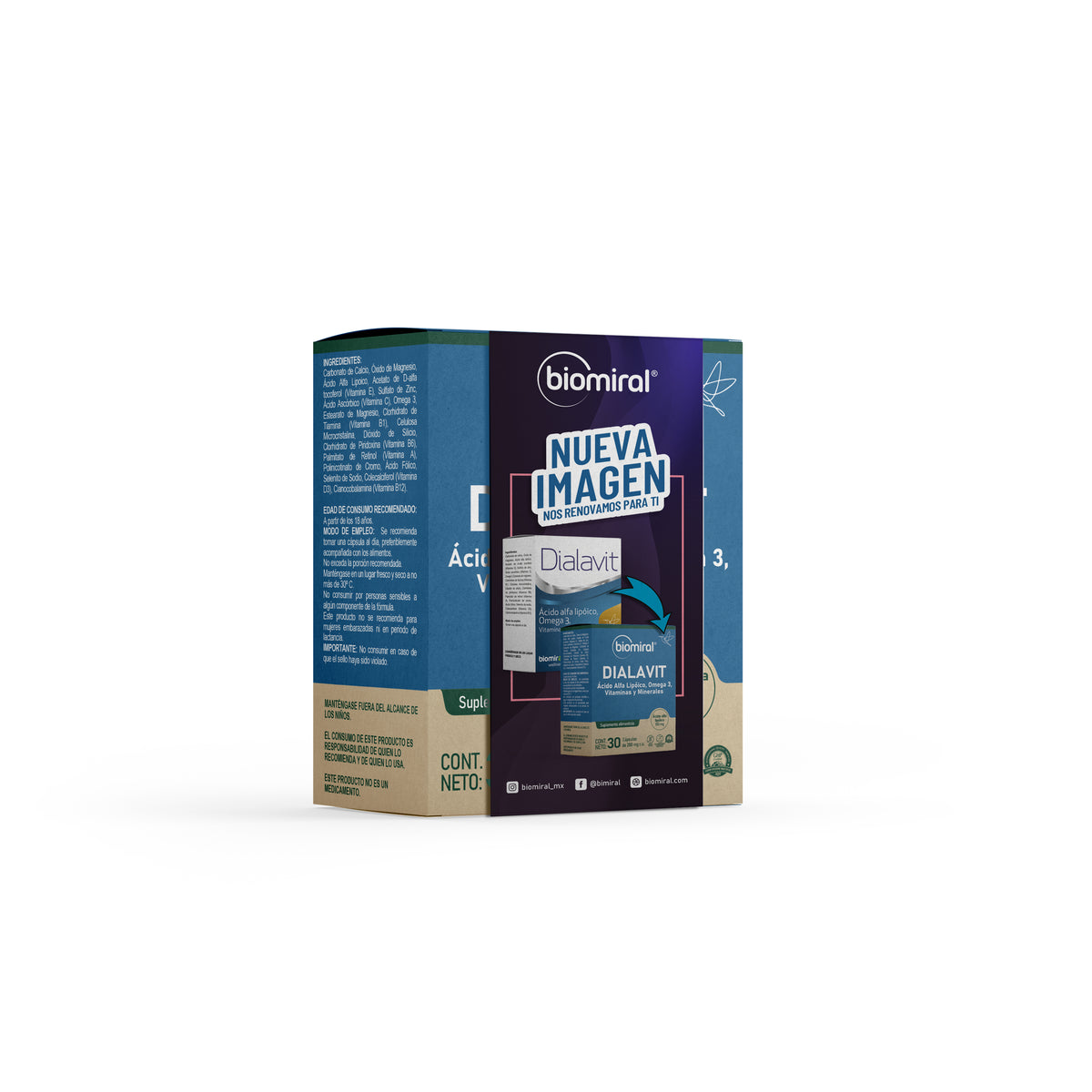 DIALAVIT DUO | Ácido Alfa Lipoico + Omega 3, Vitaminas y Minerales