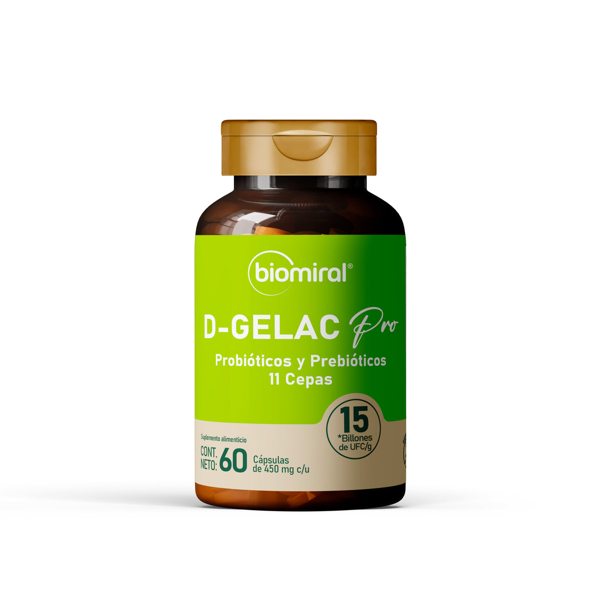 D-GELAC PRO | 11 cepas probióticas, 15 billones UFC + manzanilla