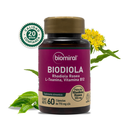 Biodiola Biomiral | Rhodiola rosea + L-Teanina