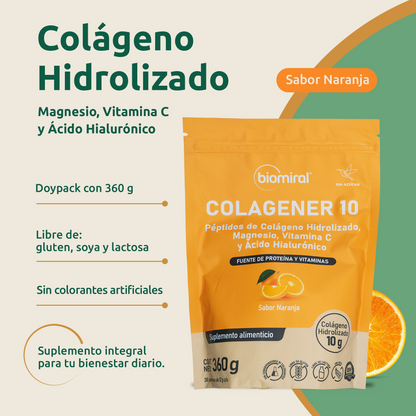 Colagener 10 | 8.33 g de colágeno + Ácido Hialurónico y Magnesio