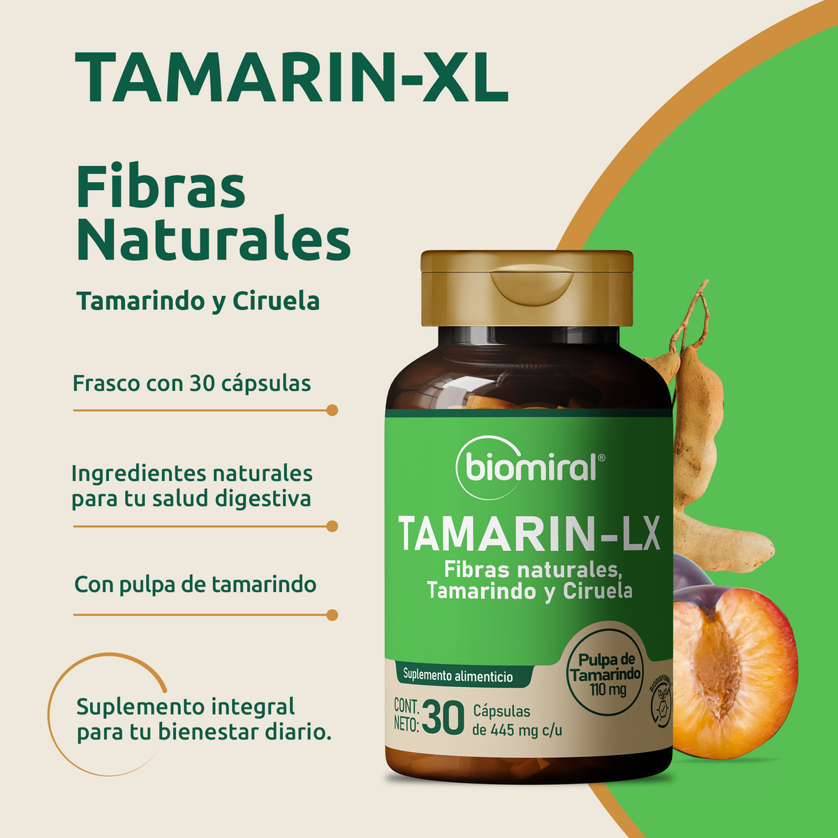 Tamarin-LX | Tamarindo, ciruela y fibras naturales
