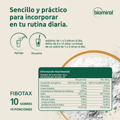 Fibotax | Fibra de acacia, linaza y chía
