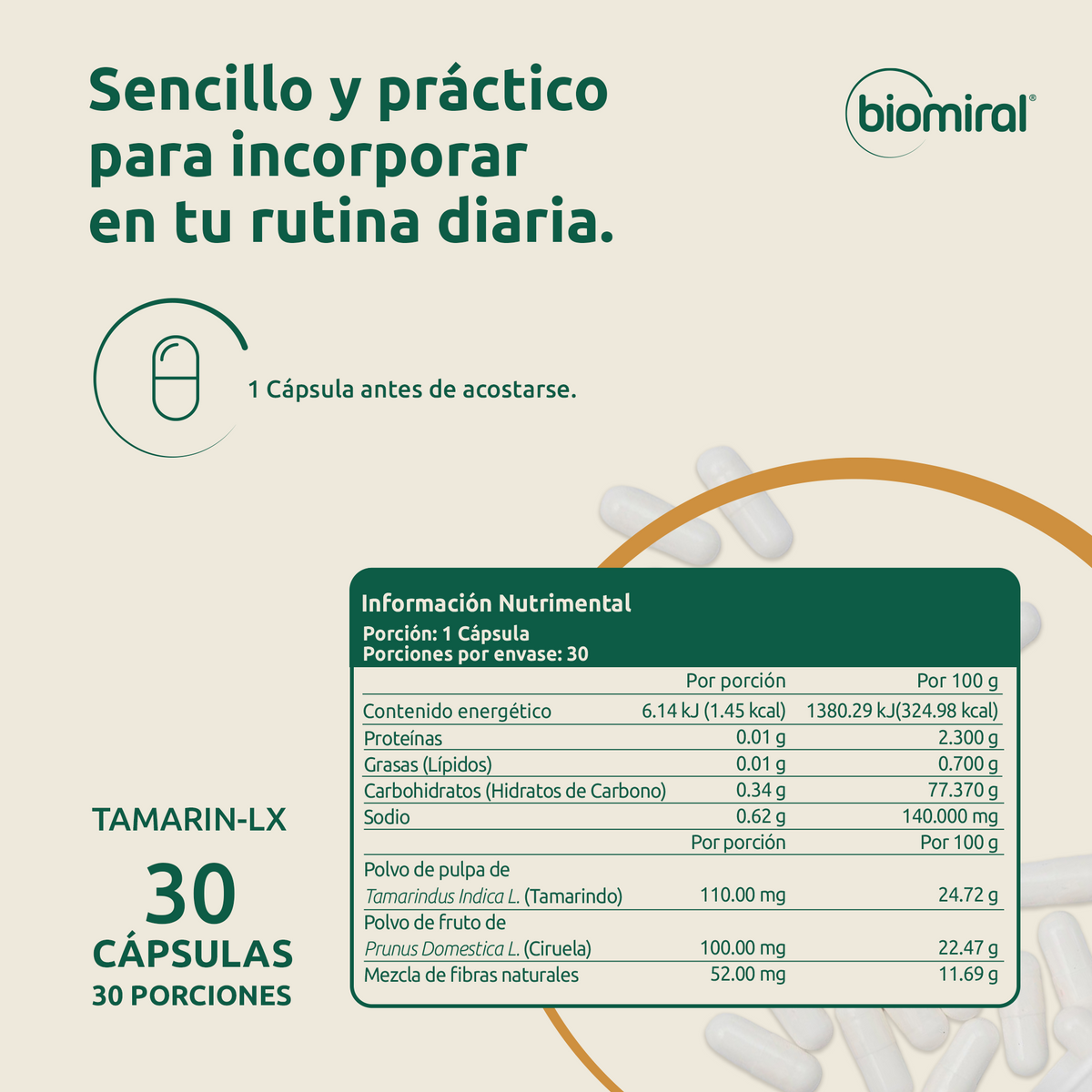 Tamarin-LX | Tamarindo, ciruela y fibras naturales