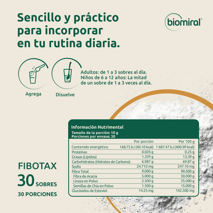 Fibotax | Fibra de acacia, linaza y chía