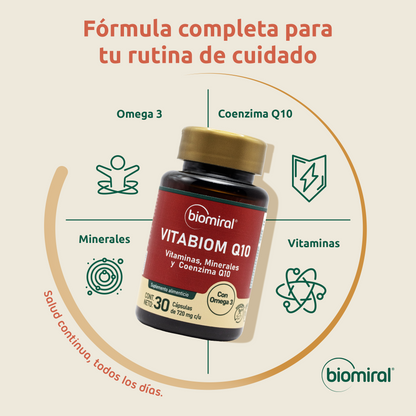 Vitabiom Q10 | Coenzima Q10 + Complejo B y Antioxidantes