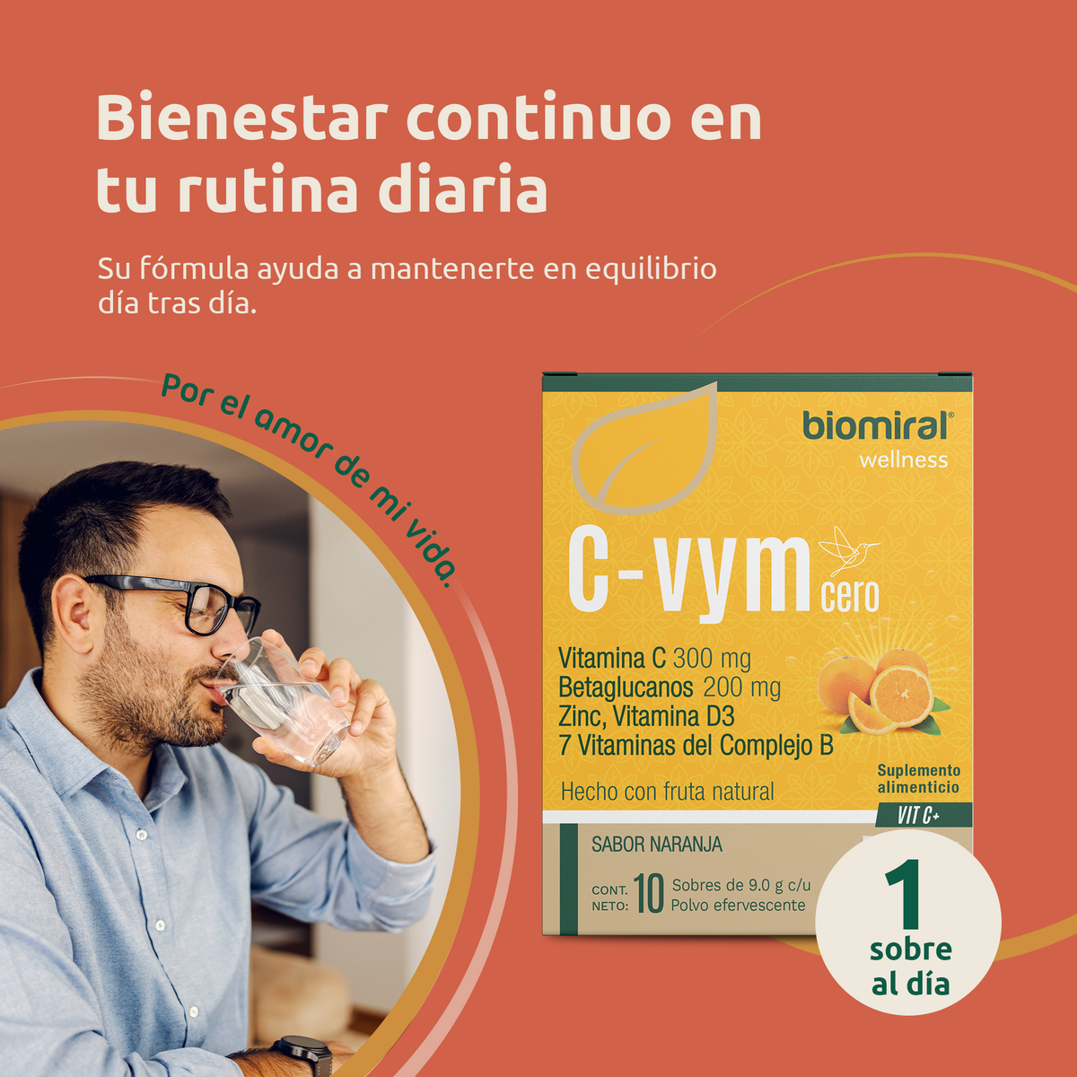 C-VYM Cero Azúcar | Vitamina C, Betaglucanos, Zinc, D3 y Complejo B
