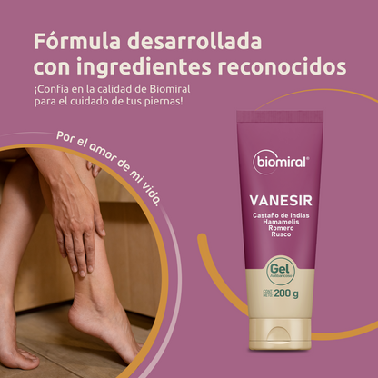 Vanesir Gel | Castaño de Indias, Hamamelis, Romero y Rusco