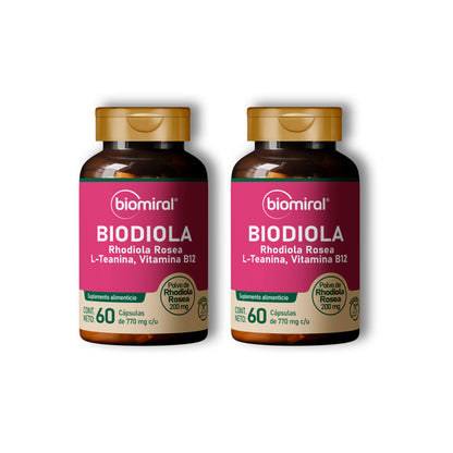 BIODIOLA DUO | Rhodiola rosea + L-Teanina | 2 frascos