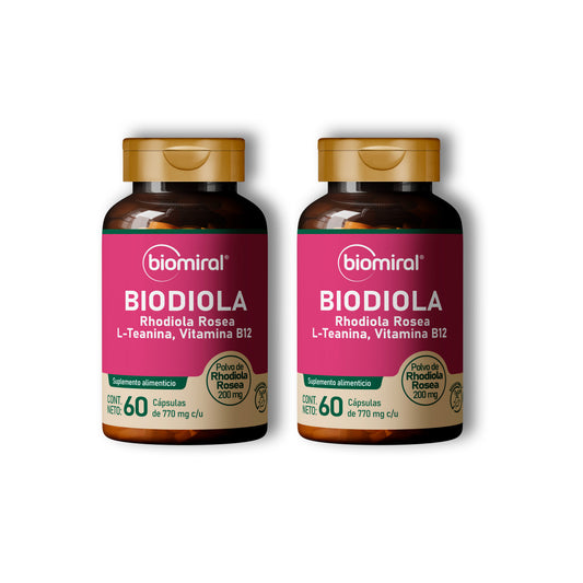 BIODIOLA DUO | Rhodiola rosea + L-Teanina | 2 frascos