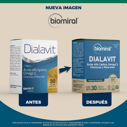 DIALAVIT DUO | Ácido Alfa Lipoico + Omega 3, Vitaminas y Minerales