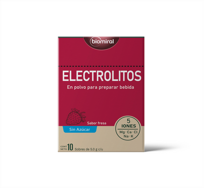 Electrolitos Biomiral | Potasio, Magnesio, Calcio y Sodio | Sin azúcar