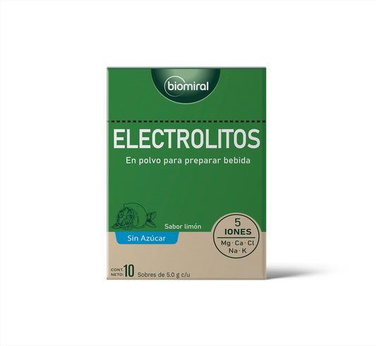 Electrolitos Biomiral | Potasio, Magnesio, Calcio y Sodio | Sin azúcar