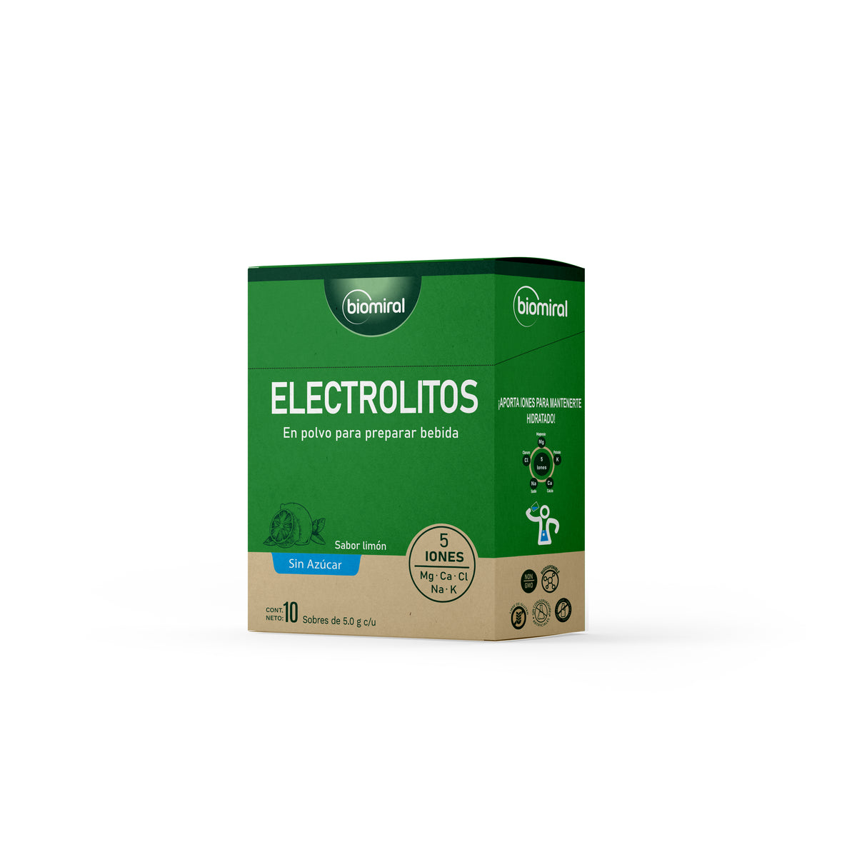 Electrolitos Biomiral | Potasio, Magnesio, Calcio y Sodio | Sin azúcar