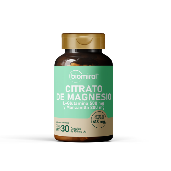Citrato de Magnesio Biomiral | Con L-Glutamina, manzanilla y fibra prebiótica