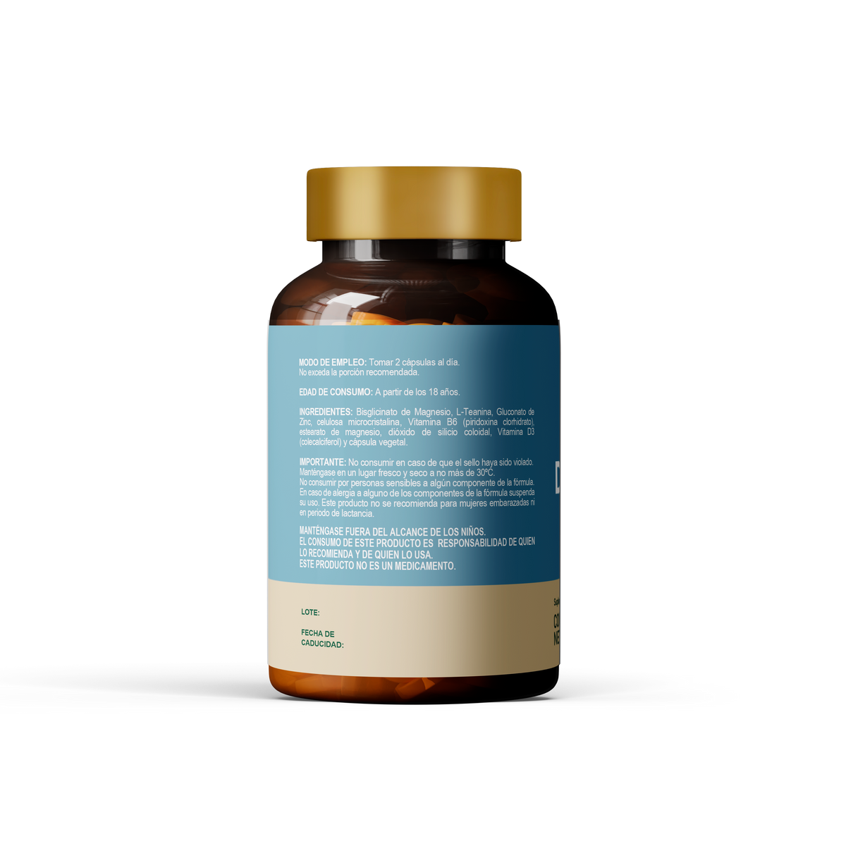 Glicinato de Magnesio Biomiral | Con L-Teanina, Zinc y vitaminas B6 y D3