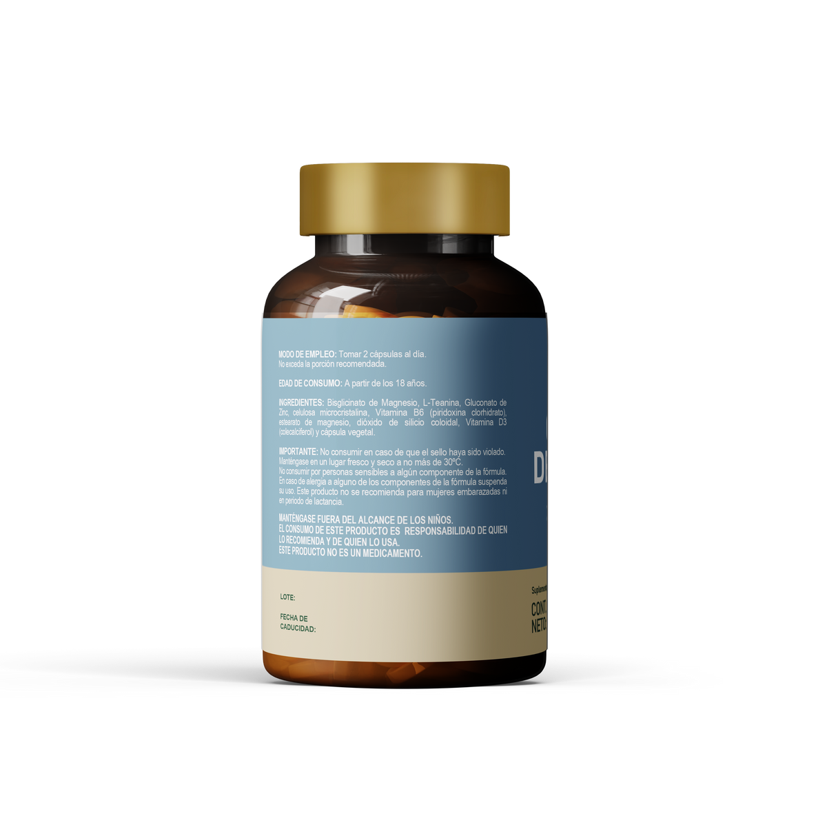 Glicinato de Magnesio Biomiral | Con L-Teanina, Zinc y vitaminas B6 y D3