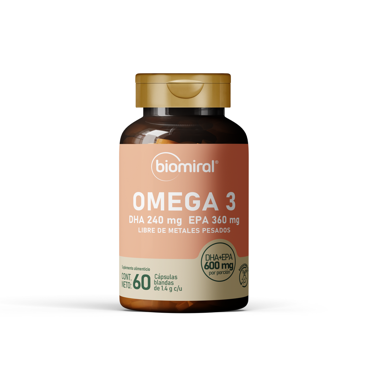 Omega 3 Biomiral | 360 mg de EPA + 240 mg de DHA
