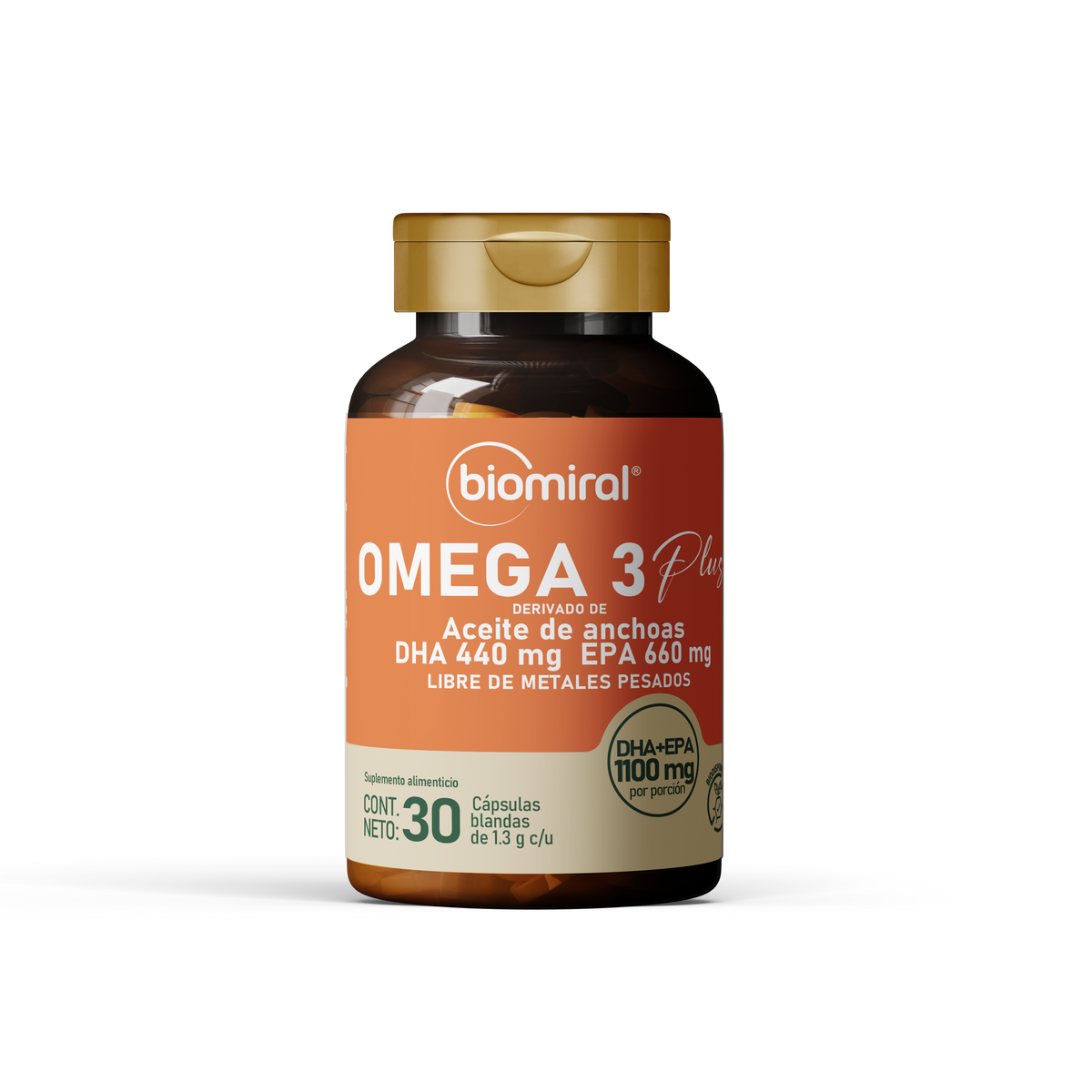 Omega 3 Plus Biomiral | 660 mg de EPA + 440 mg de DHA