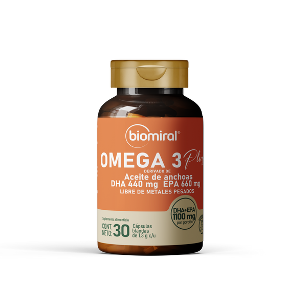 Omega 3 Plus Biomiral | 660 mg de EPA + 440 mg de DHA