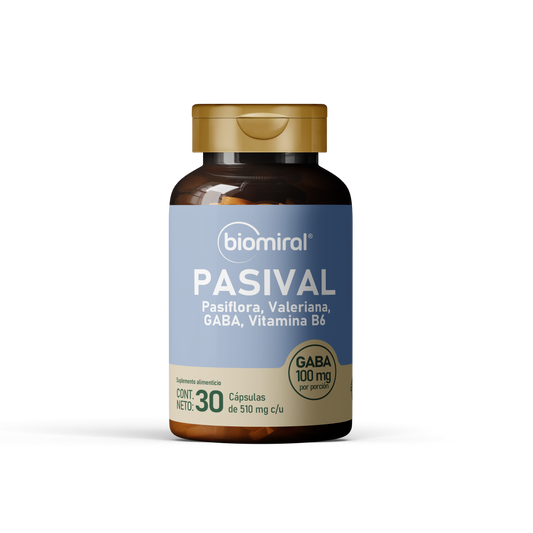 Pasival Biomiral | Pasiflora, Valeriana, GABA y Vitamina B6