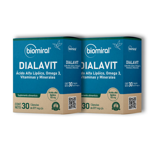 DIALAVIT DUO | Ácido Alfa Lipoico + Omega 3, Vitaminas y Minerales