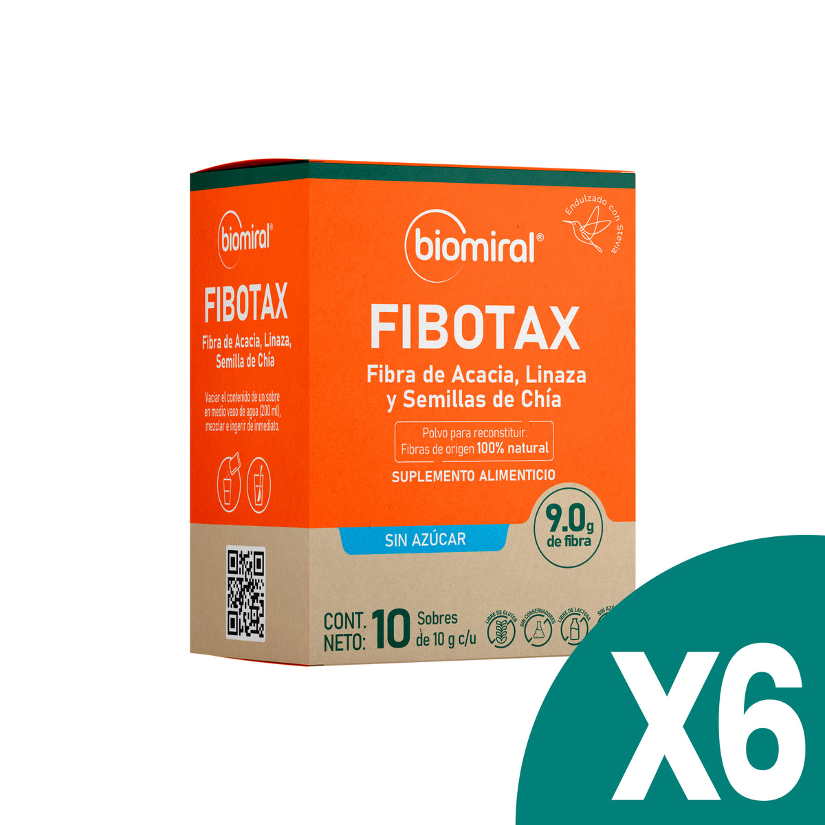 Fibotax Familiar | Fibra de acacia, linaza y chía | 60 sobres